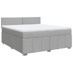 Giroletto a Molle con Materasso Grigio Chiaro180x200 cm Tessuto
