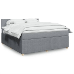 Giroletto a Molle con Materasso Grigio Chiaro180x200 cm Tessuto