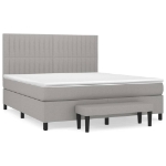 Giroletto a Molle con Materasso Grigio Chiaro180x200 cm Tessuto