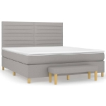 Giroletto a Molle con Materasso Grigio Chiaro180x200 cm Tessuto