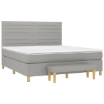 Giroletto a Molle con Materasso Grigio Chiaro180x200 cm Tessuto