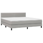 Giroletto a Molle con Materasso Grigio Chiaro180x200 cm Tessuto