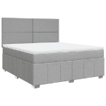 Giroletto a Molle con Materasso Grigio Chiaro180x200 cm Tessuto