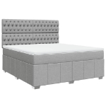 Giroletto a Molle con Materasso Grigio Chiaro180x200 cm Tessuto