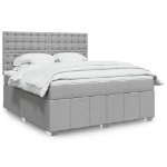 Giroletto a Molle con Materasso Grigio Chiaro180x200 cm Tessuto