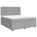 Giroletto a Molle con Materasso Grigio Chiaro180x200 cm Tessuto