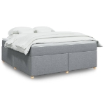 Giroletto a Molle con Materasso Grigio Chiaro180x200 cm Tessuto