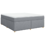 Giroletto a Molle con Materasso Grigio Chiaro180x200 cm Tessuto