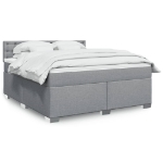 Giroletto a Molle con Materasso Grigio Chiaro180x200 cm Tessuto