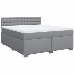 Giroletto a Molle con Materasso Grigio Chiaro180x200 cm Tessuto