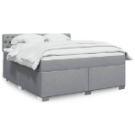 Giroletto a Molle con Materasso Grigio Chiaro180x200 cm Tessuto