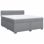 Giroletto a Molle con Materasso Grigio Chiaro180x200 cm Tessuto