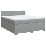 Giroletto a Molle con Materasso Grigio Chiaro180x200 cm Tessuto