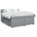 Giroletto a Molle con Materasso Grigio Chiaro180x200 cm Tessuto