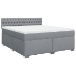 Giroletto a Molle con Materasso Grigio Chiaro180x200 cm Tessuto