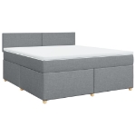 Giroletto a Molle con Materasso Grigio Chiaro180x200 cm Tessuto