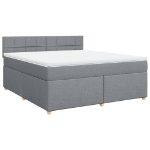Giroletto a Molle con Materasso Grigio Chiaro180x200 cm Tessuto