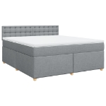 Giroletto a Molle con Materasso Grigio Chiaro180x200 cm Tessuto