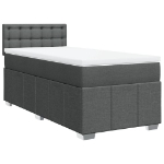 Giroletto a Molle con Materasso Grigio Scuro 100x200 cm Tessuto