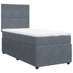Giroletto a Molle con Materasso Grigio Scuro 100x200 cm Velluto