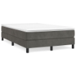 Giroletto a Molle con Materasso Grigio Scuro 120x190 cm Velluto