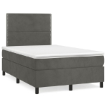 Giroletto a Molle con Materasso Grigio Scuro 120x190 cm Velluto