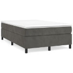 Giroletto a Molle con Materasso Grigio Scuro 120x190 cm Velluto