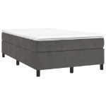 Giroletto a Molle con Materasso Grigio Scuro 120x190 cm Velluto
