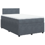 Giroletto a Molle con Materasso Grigio Scuro 120x190 cm Velluto
