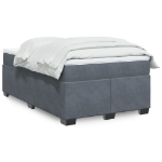 Giroletto a Molle con Materasso Grigio Scuro 120x190 cm Velluto