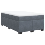 Giroletto a Molle con Materasso Grigio Scuro 120x190 cm Velluto