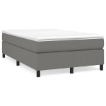 Giroletto a Molle con Materasso Grigio Scuro 120x190cm Tessuto