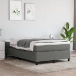 Giroletto a Molle con Materasso Grigio Scuro 120x190cm Tessuto