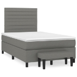 Giroletto a Molle con Materasso Grigio Scuro 120x190cm Tessuto
