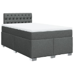 Giroletto a Molle con Materasso Grigio Scuro 120x190cm Tessuto