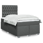 Giroletto a Molle con Materasso Grigio Scuro 120x190cm Tessuto
