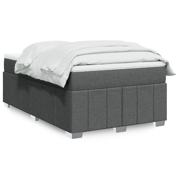 Giroletto a Molle con Materasso Grigio Scuro 120x190cm Tessuto