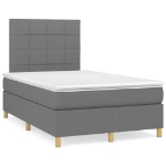 Giroletto a Molle con Materasso Grigio Scuro 120x190cm Tessuto