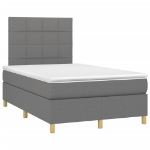 Giroletto a Molle con Materasso Grigio Scuro 120x190cm Tessuto