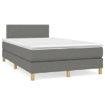 Giroletto a Molle con Materasso Grigio Scuro 120x190cm Tessuto
