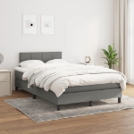 Giroletto a Molle con Materasso Grigio Scuro 120x190cm Tessuto