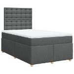 Giroletto a Molle con Materasso Grigio Scuro 120x190cm Tessuto