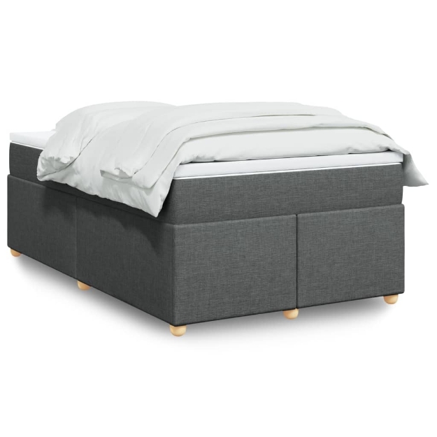 Giroletto a Molle con Materasso Grigio Scuro 120x190cm Tessuto