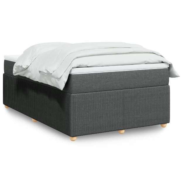 Giroletto a Molle con Materasso Grigio Scuro 120x190cm Tessuto