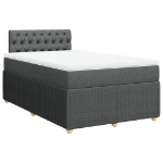 Giroletto a Molle con Materasso Grigio Scuro 120x190cm Tessuto