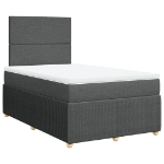 Giroletto a Molle con Materasso Grigio Scuro 120x190cm Tessuto