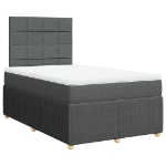 Giroletto a Molle con Materasso Grigio Scuro 120x190cm Tessuto