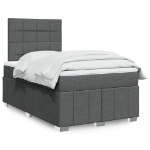 Giroletto a Molle con Materasso Grigio Scuro 120x190cm Tessuto