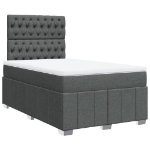 Giroletto a Molle con Materasso Grigio Scuro 120x190cm Tessuto
