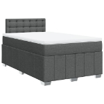 Giroletto a Molle con Materasso Grigio Scuro 120x190cm Tessuto